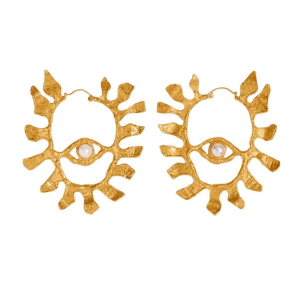 Schiaparelli Eye Hoop Earrings