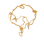 Schiaparelli Hazelnut And Rhinestone Necklace