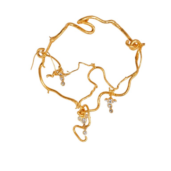 Schiaparelli Hazelnut And Rhinestone Necklace