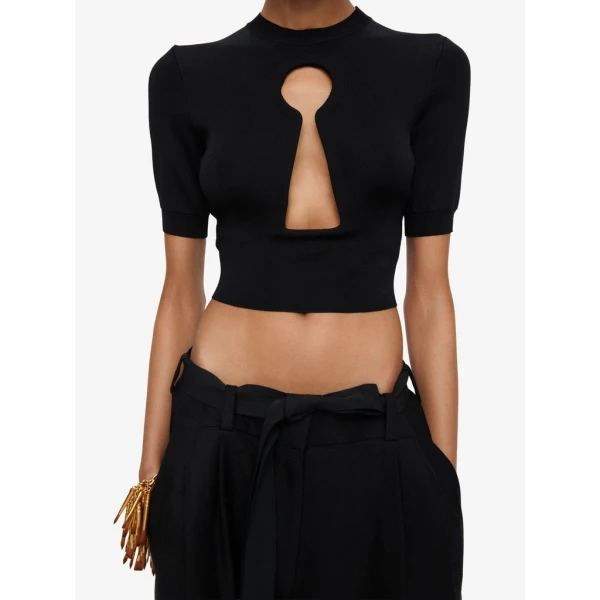 Schiaparelli Keyhole Top Tops in Schiaparelli Authentic Luxury Fashion at Coveti