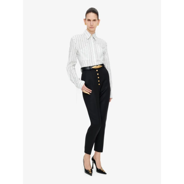 Schiaparelli Lace-Up Shirt Tops in Schiaparelli Authentic Luxury Fashion at Coveti