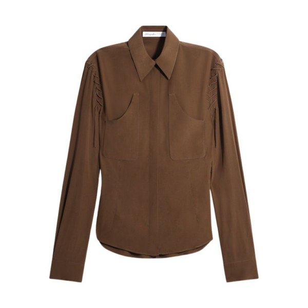 Schiaparelli Lace-Up Shirt Tops in Schiaparelli Authentic Luxury Fashion at Coveti