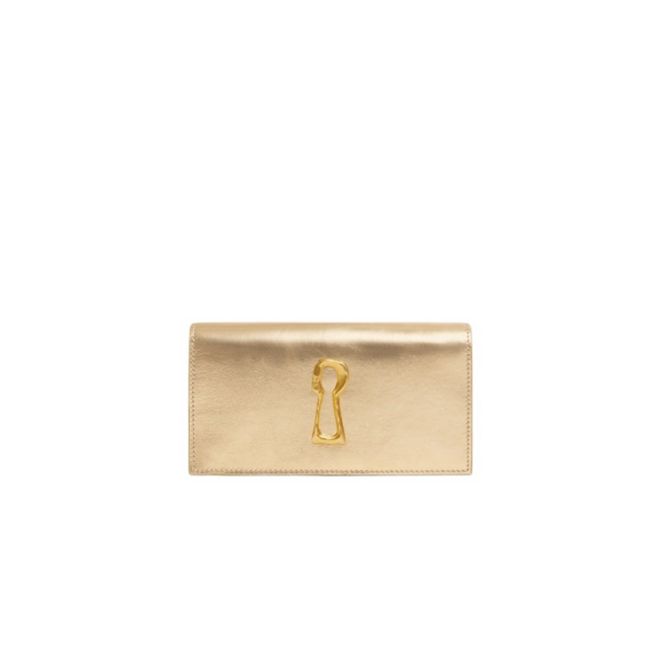 Schiaparelli Leather Keyhole Clutch