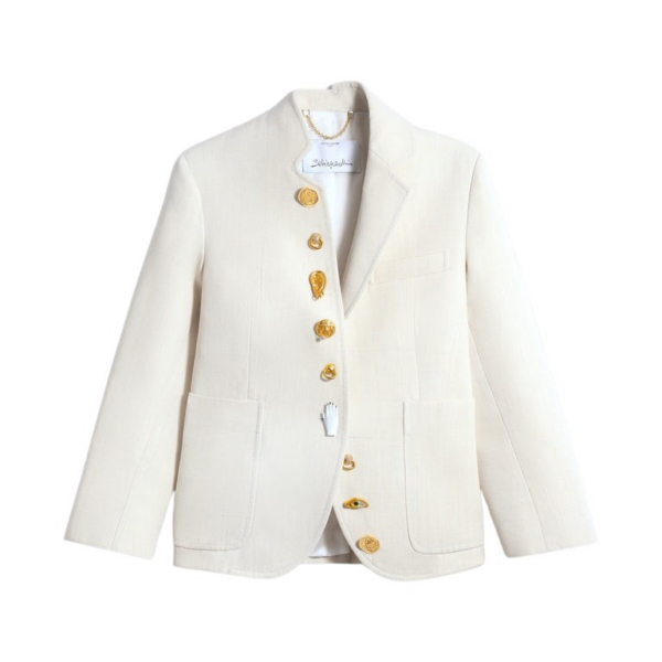 Schiaparelli Little Asymmetrical Jacket Jackets in Schiaparelli Authentic Luxury Fashion at Coveti