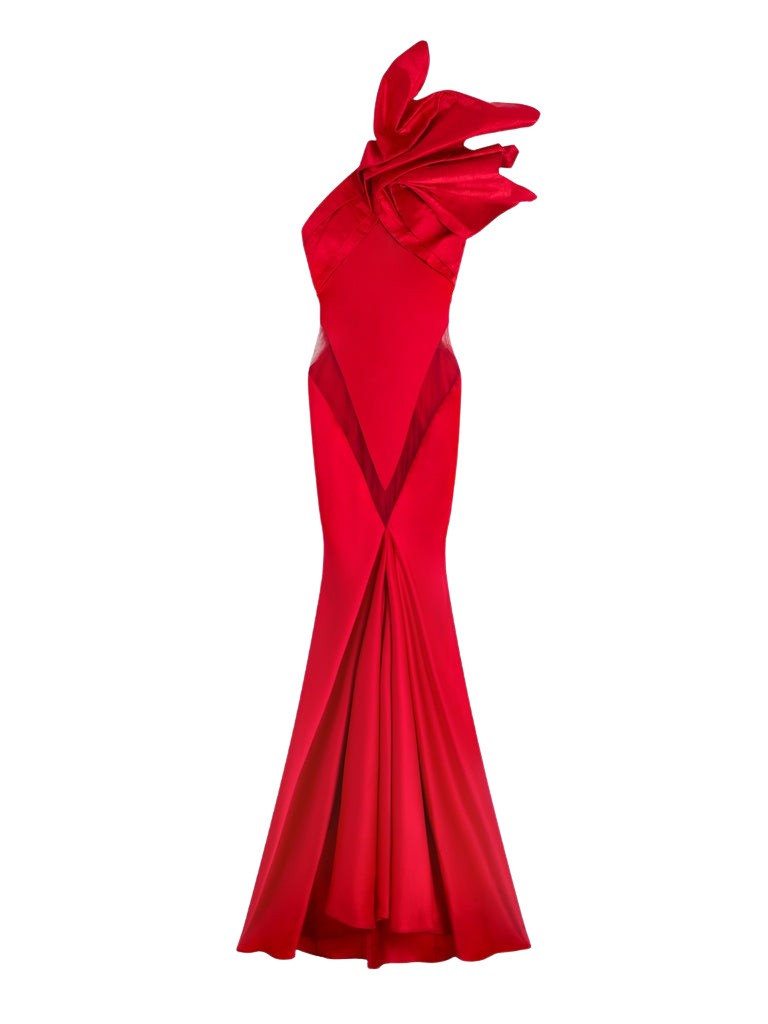 Schiaparelli Long Asymmetrical Backless Dress
