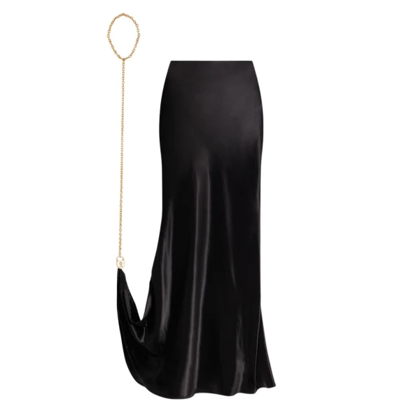 Schiaparelli Long Padlock Chain Skirt Skirts in Schiaparelli Authentic Luxury Fashion at Coveti