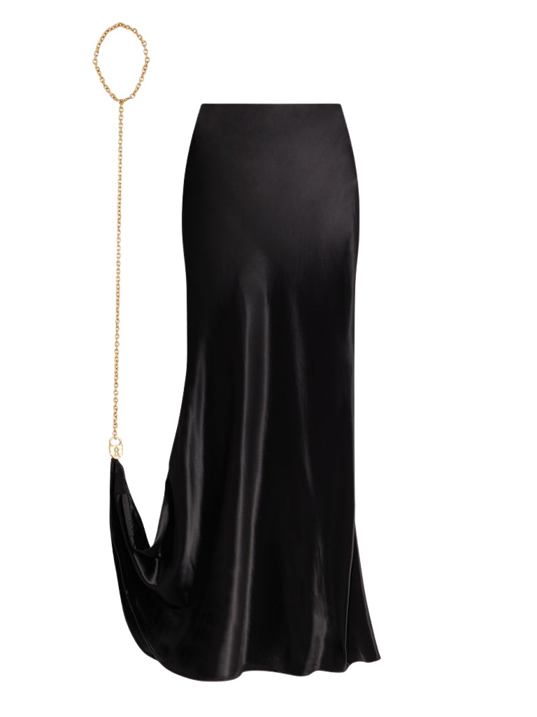 Schiaparelli Long Padlock Chain Skirt
