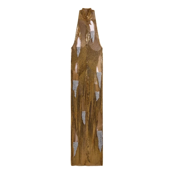 Schiaparelli Metallic Torn Dress Dresses in Schiaparelli Authentic Luxury Fashion at Coveti