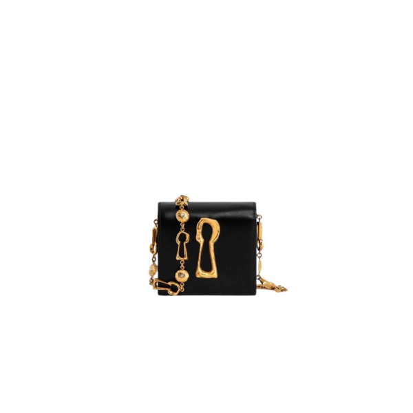 Schiaparelli Mini Leather Keyhole Clutch