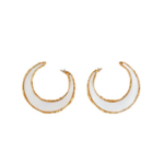 Schiaparelli Mother-Of-Pearl Hoop Earrings