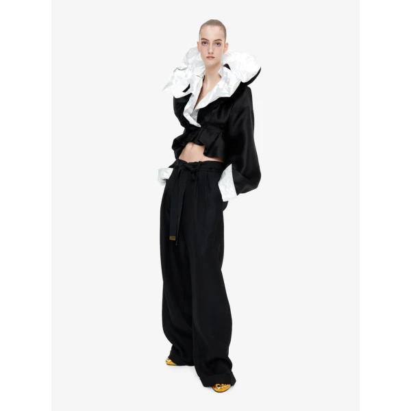 Schiaparelli Oversized Pleated Pants Pants in Schiaparelli Authentic Luxury Fashion at Coveti
