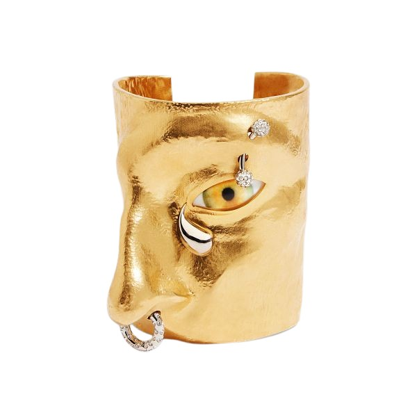 Schiaparelli Pierced Visage Cuff Bracelet
