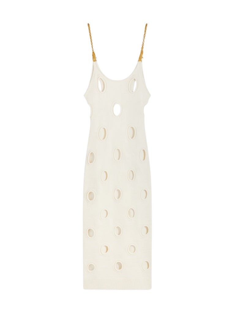 Schiaparelli-Polka-Dots-Dress68012_nobg Schiaparelli Polka Dots Dress Dresses in Schiaparelli Authentic Luxury Fashion at Coveti