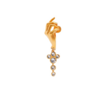 Schiaparelli Rhinestone Hand Earring