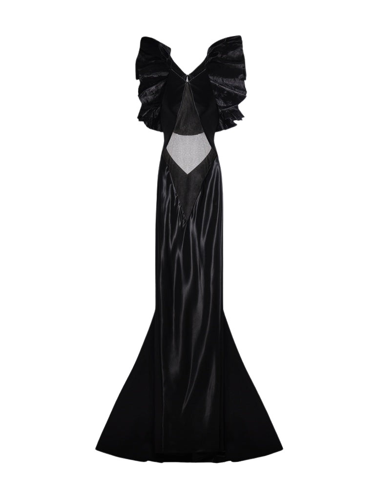 Schiaparelli Ruffled Dress Dresses in Schiaparelli Authentic Luxury Fashion at Coveti