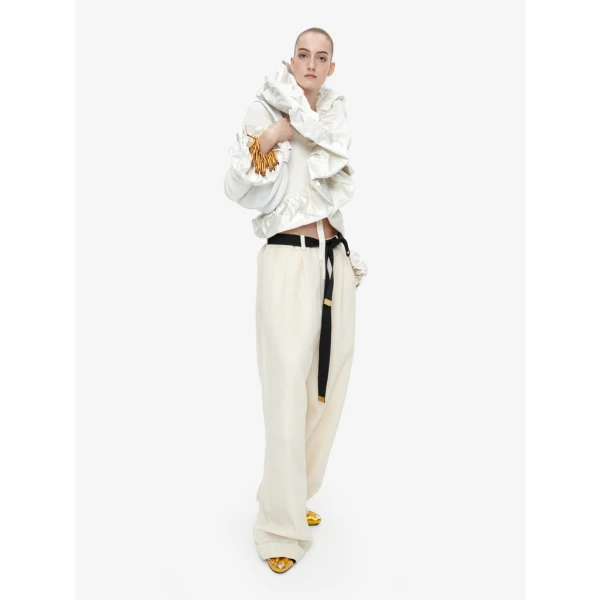 Schiaparelli Sculptural Ruffle Cardigan Knitwear in Schiaparelli Authentic Luxury Fashion at Coveti