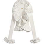 Schiaparelli Sculptural Ruffle Cardigan Knitwear in Schiaparelli Authentic Luxury Fashion at Coveti