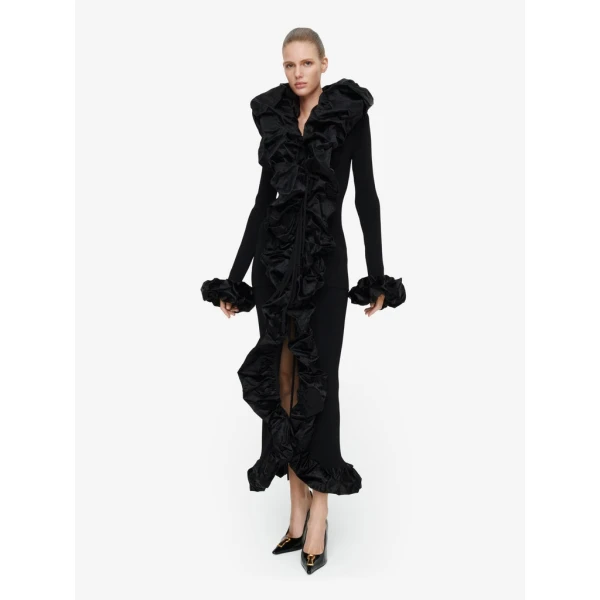 Schiaparelli Sculptural Ruffle Dress Dresses in Schiaparelli Authentic Luxury Fashion at Coveti