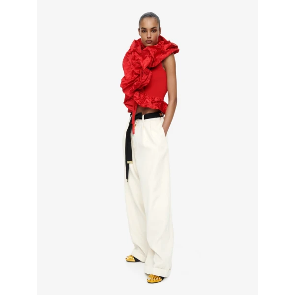 Schiaparelli Sculptural Ruffle Top Tops in Schiaparelli Authentic Luxury Fashion at Coveti