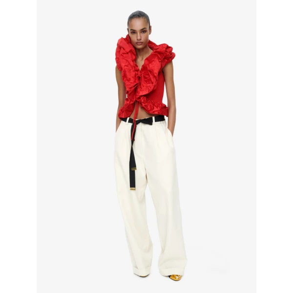 Schiaparelli Sculptural Ruffle Top Tops in Schiaparelli Authentic Luxury Fashion at Coveti