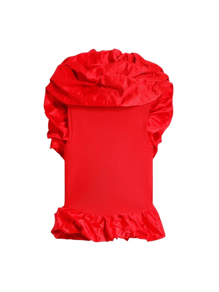 Schiaparelli-Sculptural-Ruffle-Top51678_nobg Schiaparelli Sculptural Ruffle Top Tops in Schiaparelli Authentic Luxury Fashion at Coveti
