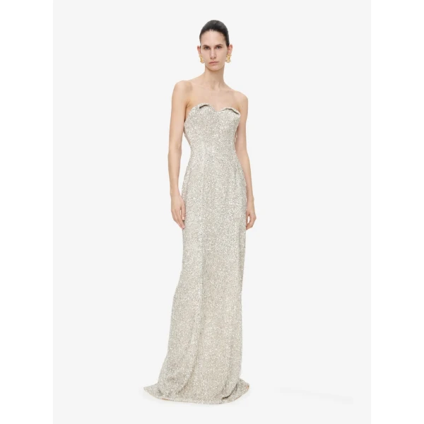 Schiaparelli Sequin Bustier Dress Dresses in Schiaparelli Authentic Luxury Fashion at Coveti