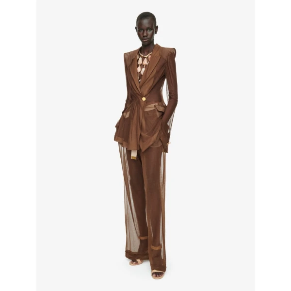 Schiaparelli Transparent Crossover Jacket Jackets in Schiaparelli Authentic Luxury Fashion at Coveti