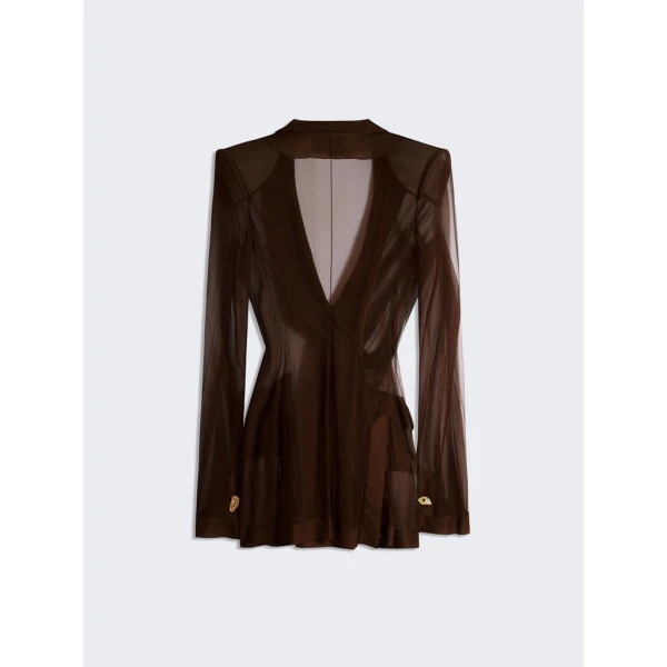 Schiaparelli Transparent Crossover Jacket Jackets in Schiaparelli Authentic Luxury Fashion at Coveti