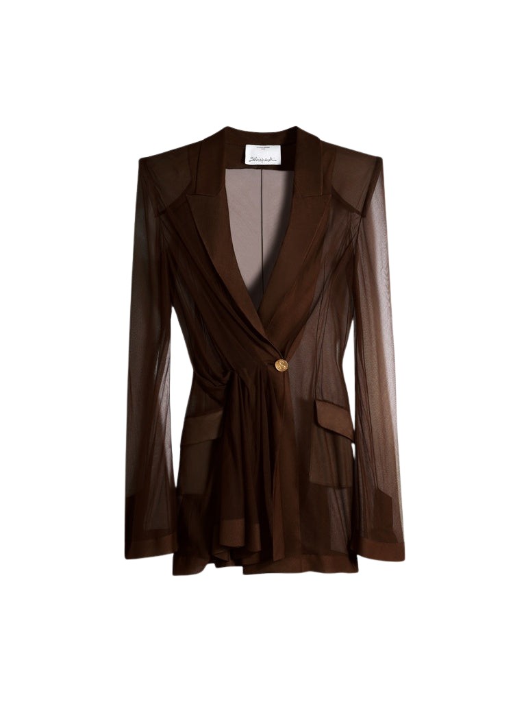 Schiaparelli Transparent Crossover Jacket Jackets in Schiaparelli Authentic Luxury Fashion at Coveti