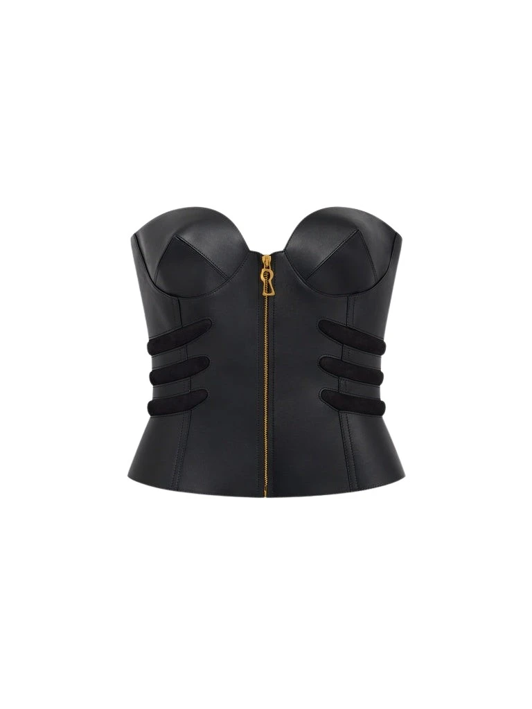 Schiaparelli-Trompe-LOeil-Bustier85440_nobg Schiaparelli Trompe L'Oeil Bustier Tops in Schiaparelli Authentic Luxury Fashion at Coveti