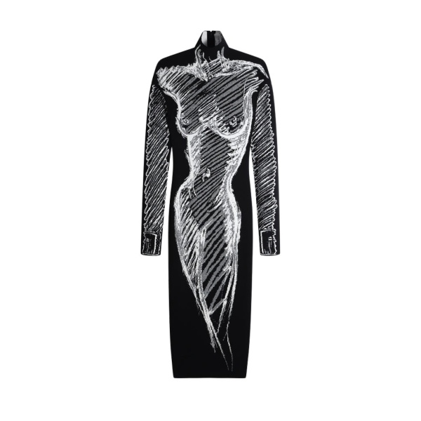 Schiaparelli Trompe L'Oeil Dress Dresses in Schiaparelli Authentic Luxury Fashion at Coveti