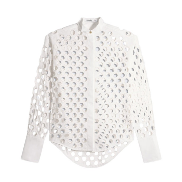 Schiaparelli Tuxedo Shirt Tops in Schiaparelli Authentic Luxury Fashion at Coveti