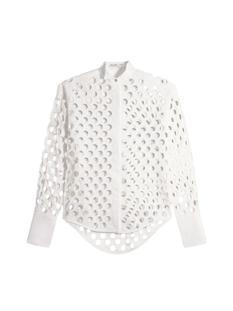Schiaparelli-Tuxedo-Shirt94537_nobg Schiaparelli Tuxedo Shirt Tops in Schiaparelli Authentic Luxury Fashion at Coveti
