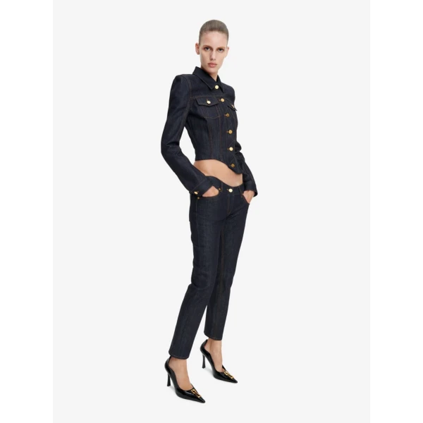 Schiaparelli Wave Denim Jacket Jackets in Schiaparelli Authentic Luxury Fashion at Coveti