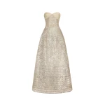 Oscar de la Renta Sequin & Bugle Bead Lattice Gown - Dresses - American Luxury Evening Wear at Coveti