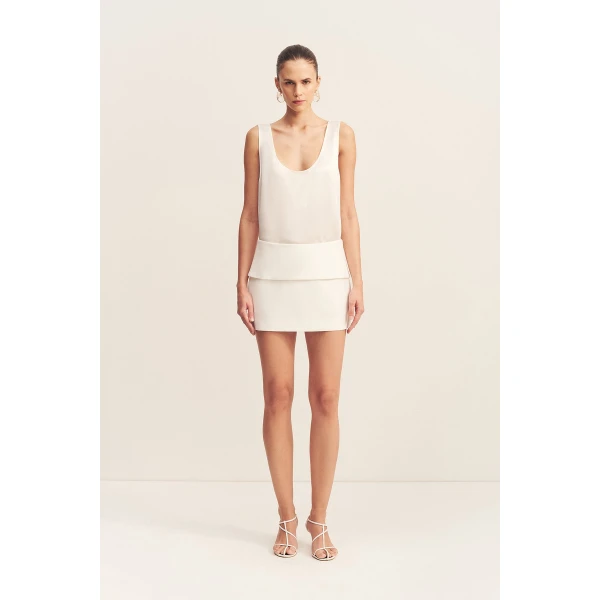 Shona Joy Felix Mini Skirt – Coconut, view 2