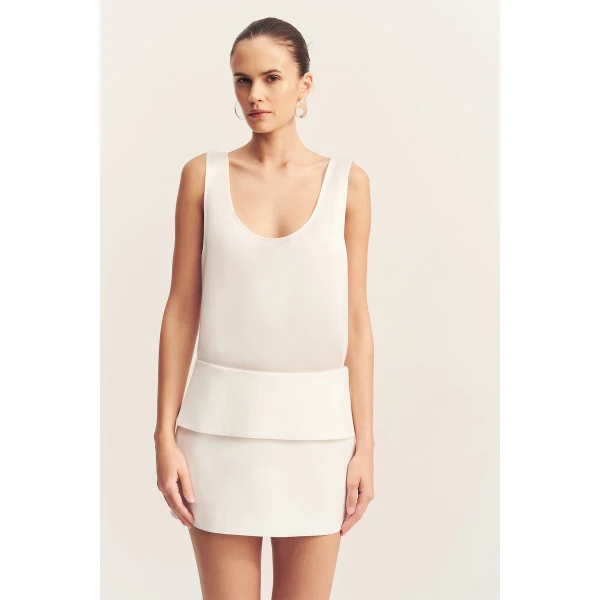 Shona Joy Felix Mini Skirt – Coconut, view 3