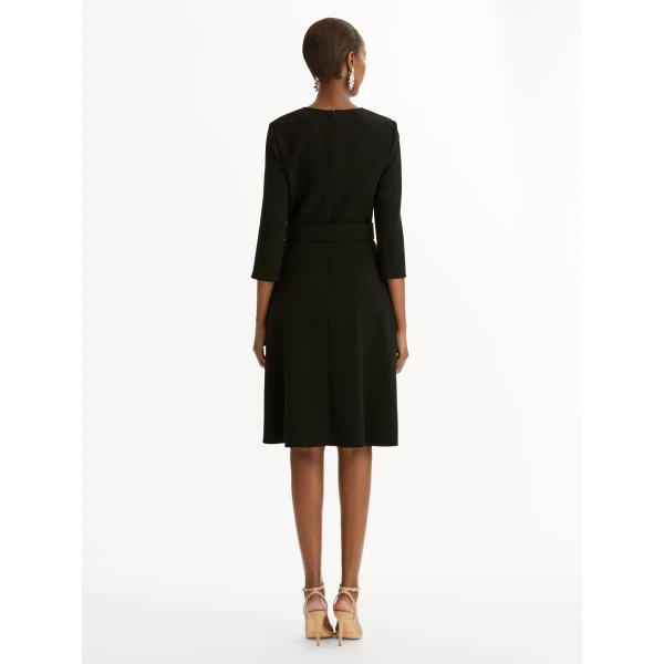 Oscar de la Renta Split-Sleeve Wool-Blend Dress - Dresses - American Luxury Evening Wear at Coveti