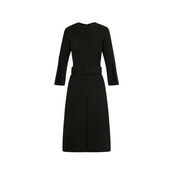 Oscar de la Renta Split-Sleeve Wool-Blend Dress - Dresses - American Luxury Evening Wear at Coveti