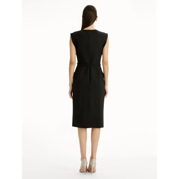 Oscar de la Renta Stitch-Detailed Wool-Blend Pencil Dress - Dresses - American Luxury Evening Wear at Coveti