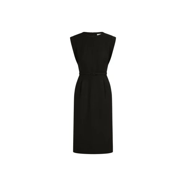 Oscar de la Renta Stitch-Detailed Wool-Blend Pencil Dress - Dresses - American Luxury Evening Wear at Coveti