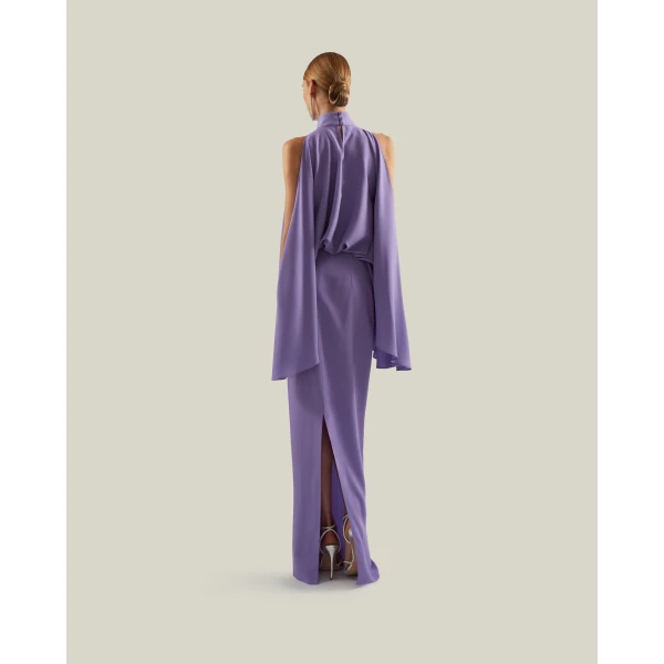 Taller Marmo Bacall Dress In Lavender, view 3
