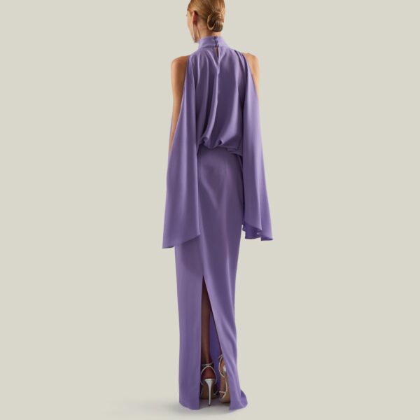 Taller Marmo Bacall Dress In Lavender - Dresses - Italian Luxury Evening Wear at Coveti