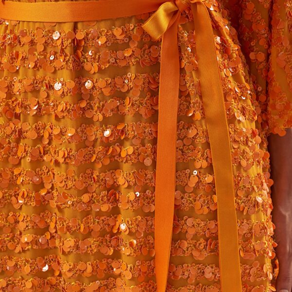 Taller Marmo Caracciolo Kaftan In Mandarin - Dresses - Italian Luxury Evening Wear at Coveti