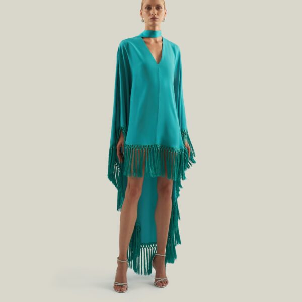Taller Marmo Cecil Kaftan In Turquoise - Dresses - Italian Luxury Evening Wear at Coveti