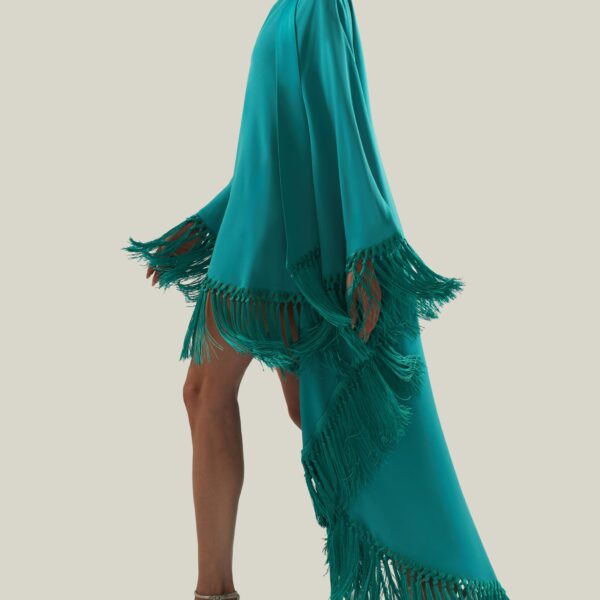 Taller Marmo Cecil Kaftan In Turquoise - Dresses - Italian Luxury Evening Wear at Coveti
