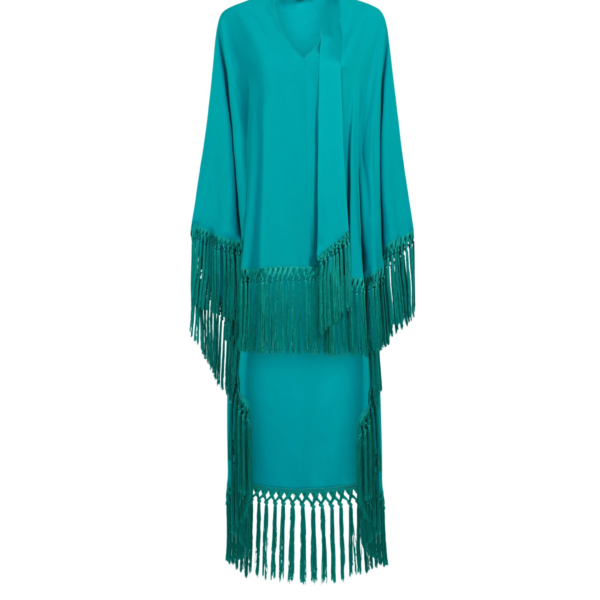 Taller Marmo Cecil Kaftan In Turquoise - Dresses - Italian Luxury Evening Wear at Coveti