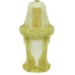 Taller Marmo Daisy Kaftan In Gold Kiwi - Dresses - Italian Luxury Evening Wear at Coveti