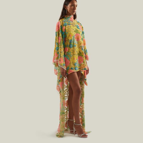Taller Marmo Graham Kaftan In Multicolor - Dresses - Italian Luxury Evening Wear at Coveti