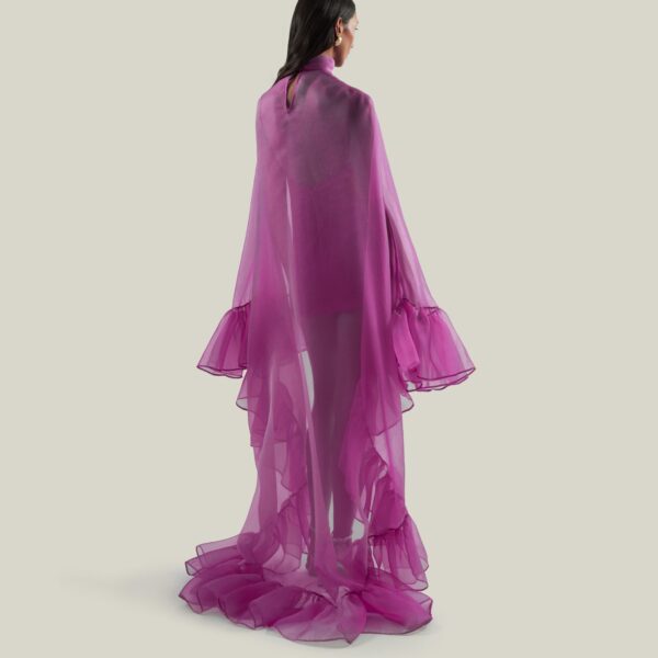 Taller Marmo Lady Bird Kaftan In Pomegranate - Dresses - Italian Luxury Evening Wear at Coveti
